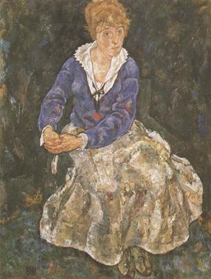 Egon Schiele Portrait of the Artist's Wife,Seated (mk12) France oil painting art